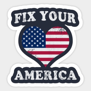 Fix Your Heart America Sticker